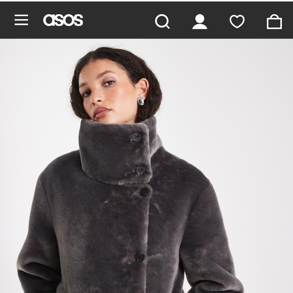Asos Long Shearling Coat